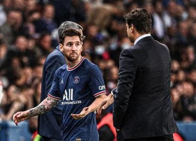 اعتراض مسی به پوچتینو پس از تعویض؛ کلافگی فوق ستاره در پاریس